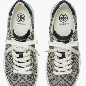 NIB Tory Burch Howell T Monogram Jacquard Sneakers - size 8